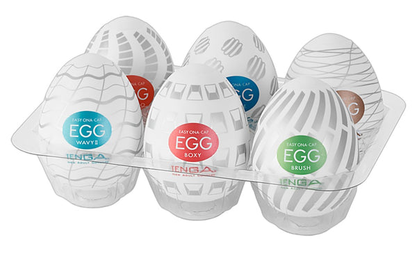 TENGA Egg set met 6 texturen - Wit - TENGA - SKU: 50003190000