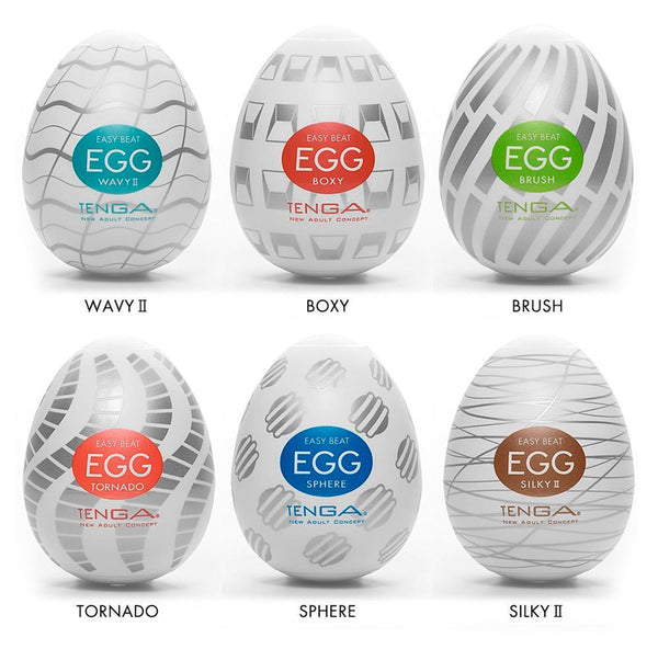 TENGA Egg set met 6 texturen - Wit - TENGA - SKU: 50003190000