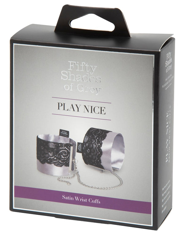Fifty Shades of Grey polsmanchetten met ketting - Zilver - Fifty Shades of Grey - SKU: 50014630000