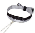 Fifty Shades of Grey satijn halsband - Zilver