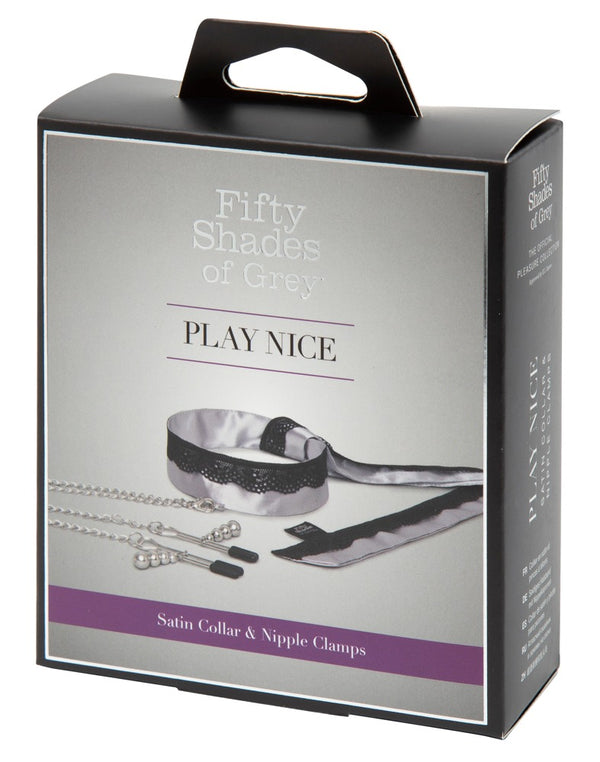 Fifty Shades of Grey satijn halsband - Zilver - Fifty Shades of Grey - SKU: 50014710000