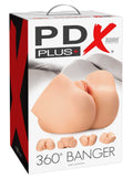 PDX Plus Torso-masturbator 360° met vagina & anus - Huidskleur