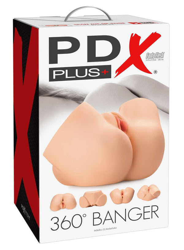 PDX Plus Torso-masturbator 360° met vagina & anus - Huidskleur - PDX Plus - SKU: 50016760000