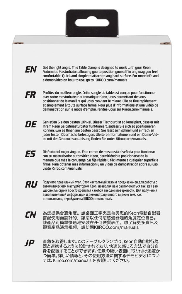 Kiiroo Tafelklem voor automatische masturbator - Zwart