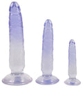 Crystal Anale training set met 3 dildo's in verschillende maten - Blauw