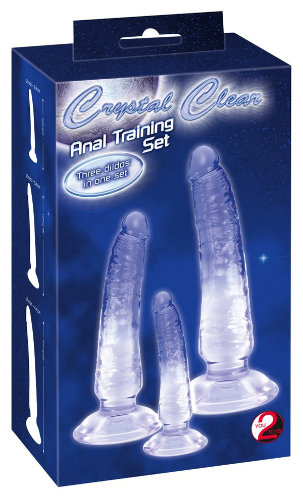 Crystal Anal Training dildo trio - Blauw - Crystal - SKU: 50023200000