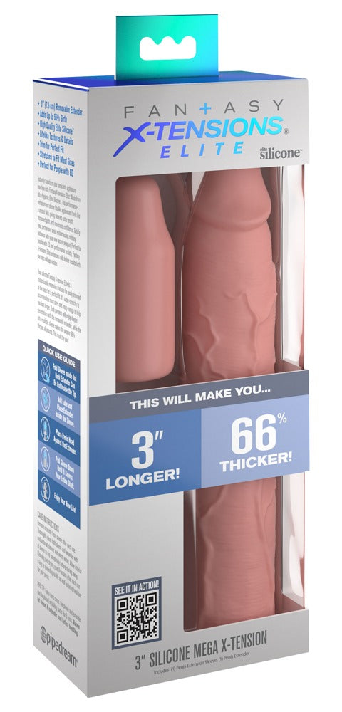 Fantasy X-Tensions Elite 3" Silicone - Huidskleur Licht - Fantasy X-Tensions Elite - SKU: 50025400000