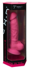 SILEXD Dildo glow-in-the-dark hyperrealistisch - Roze