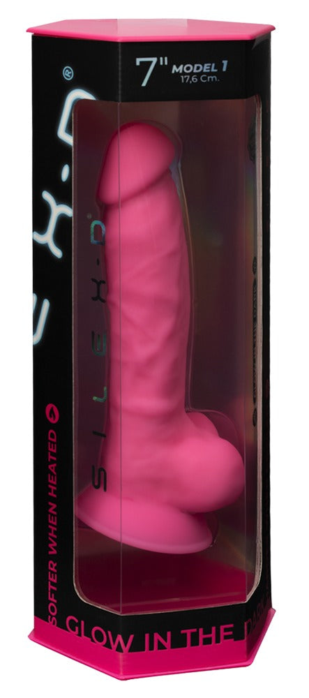 SILEXD Model 1 Glow in the Dark dildo - Roze - SILEXD - SKU: 50032100000