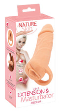 Nature Skin Uitbreiding met masturbator - Huidskleur