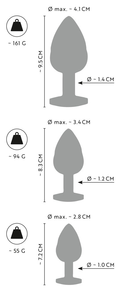 ANOS Buttplug set - Zwart - ANOS - SKU: 50035800000