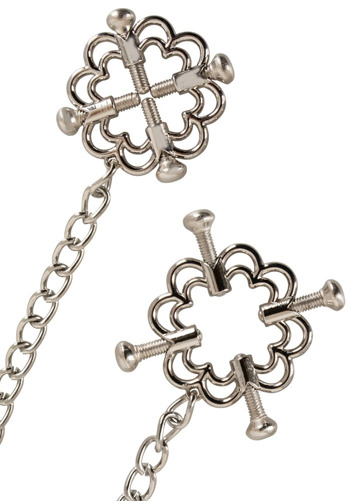 Tepel sieraden met metalen ketting