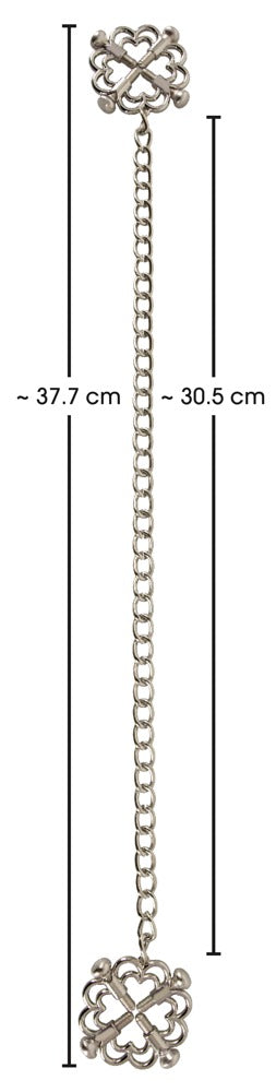 Tepel sieraden met metalen ketting