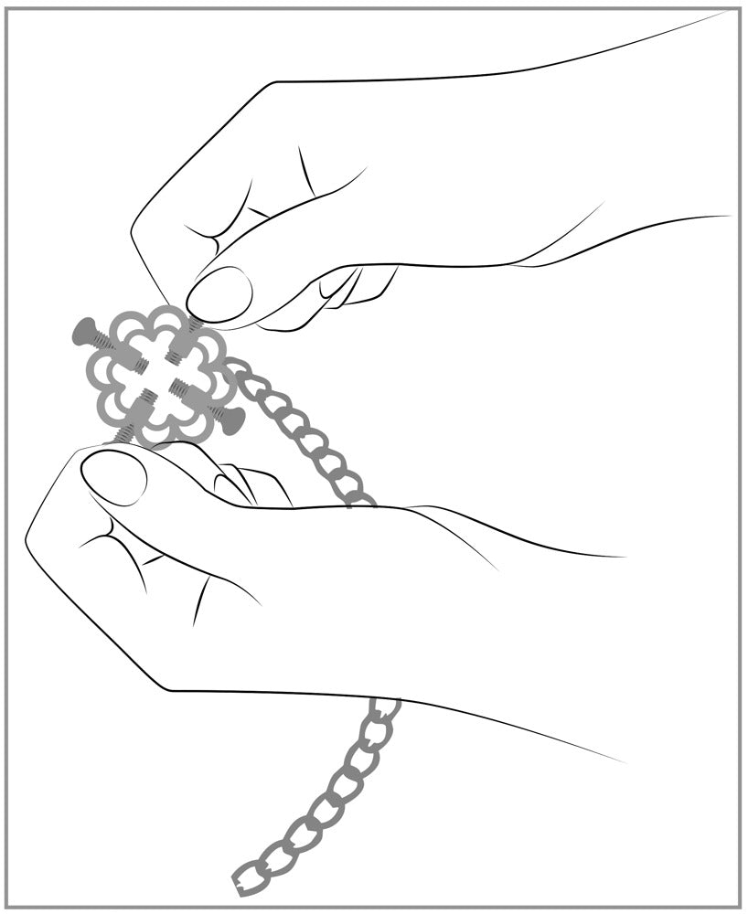 Tepel sieraden met metalen ketting