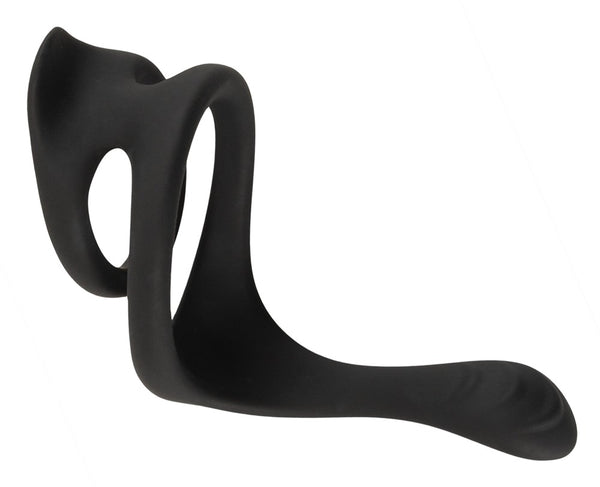 Erecto Cock & Ball Ring met perineum stimulator - Zwart - Erecto - SKU: 50037330000