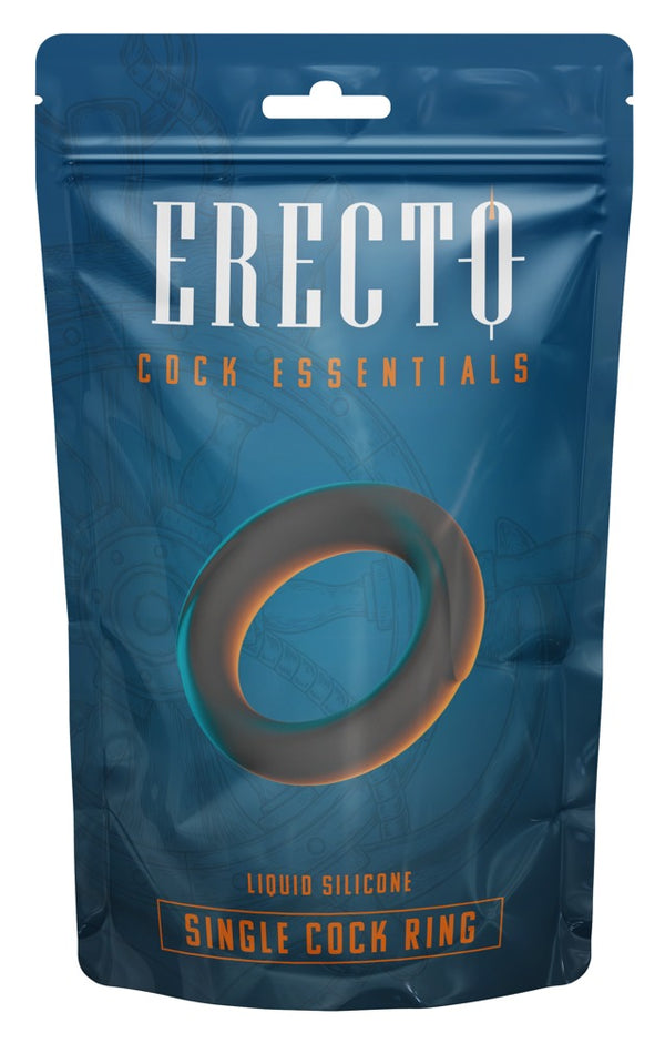 Erecto Single cock ring - Zwart - Erecto - SKU: 50037500000
