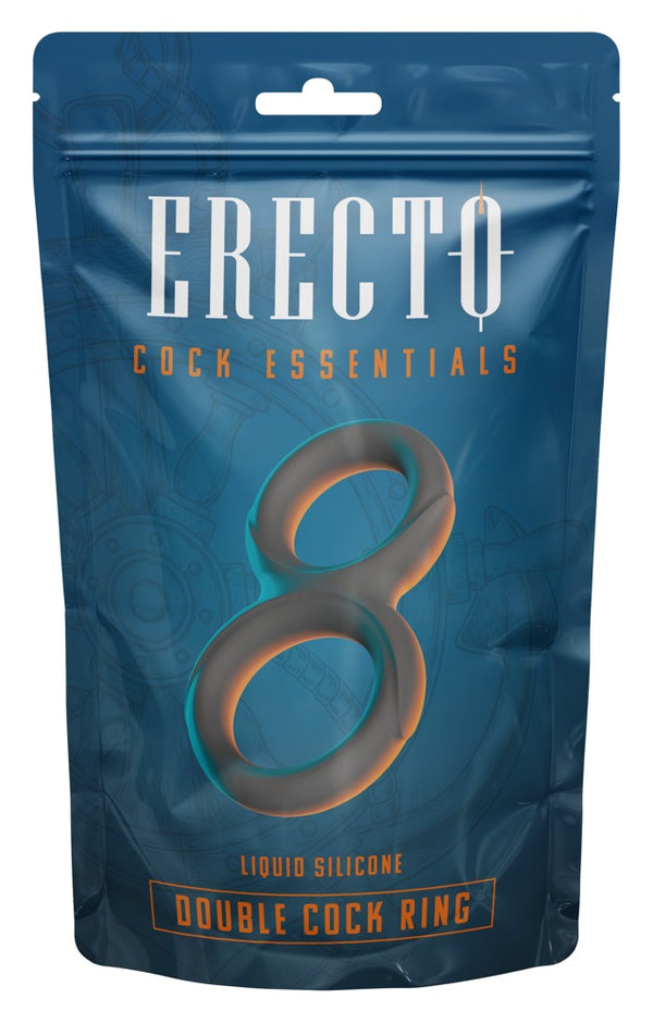 Erecto Double cockring - Zwart - Erecto - SKU: 50037760000
