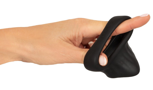 Erecto Cock Ring met ballenrekker - Zwart - Erecto - SKU: 50037840000