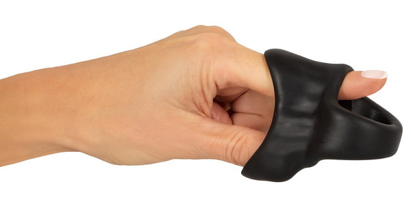 Erecto Cock Ring met ballenrekker - Zwart - Erecto - SKU: 50037840000