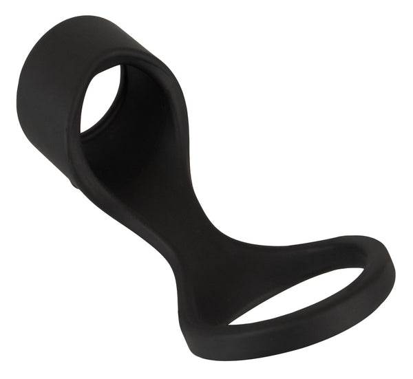 Erecto Cock Sleeve met Kogelring - Zwart - Erecto - SKU: 50037920000
