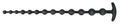 Black Velvets anal beads 13-kraal - Zwart