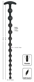 Black Velvets anal beads 13-kraal - Zwart
