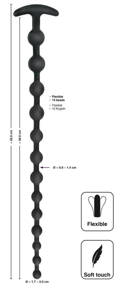 Black Velvets Anal beads - Zwart - Black Velvets - SKU: 50039540000