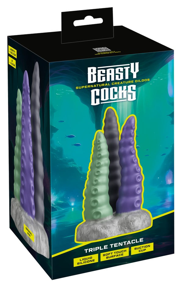 Beasty Cocks Drievoudige tentakel - Zilver - Beasty Cocks - SKU: 50041790000