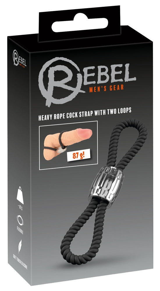Rebel Cock strap - Zwart - Rebel - SKU: 50042170000