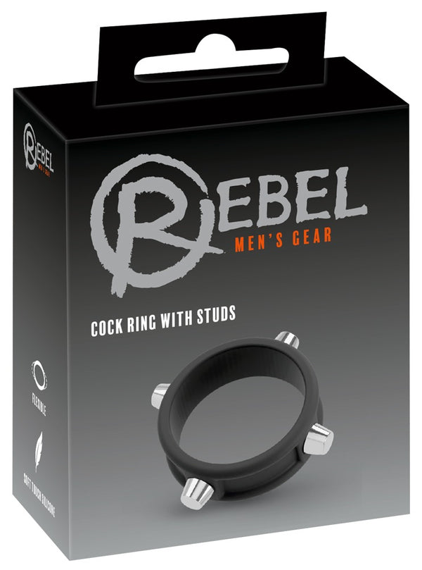 Cockring met studs - Rebel - SKU: 50042410000
