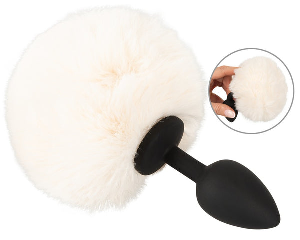 You2Toys fluffy tail maat S butt plug - Wit - You2Toys - SKU: 50045780000