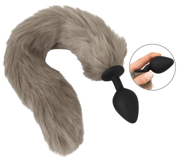 You2Toys fluffy tail anaalplug - Grijs - You2Toys - SKU: 50045860000