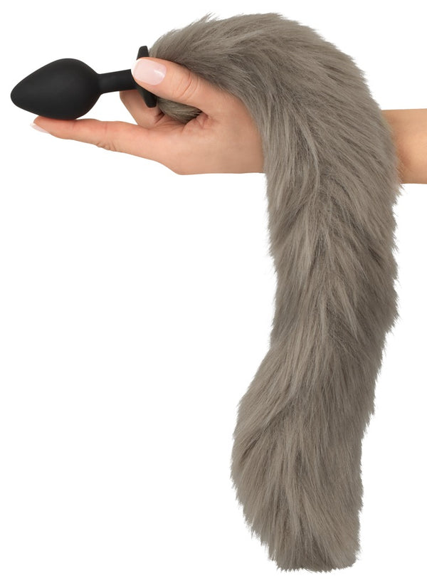 You2Toys fluffy tail anaalplug - Grijs - You2Toys - SKU: 50045860000