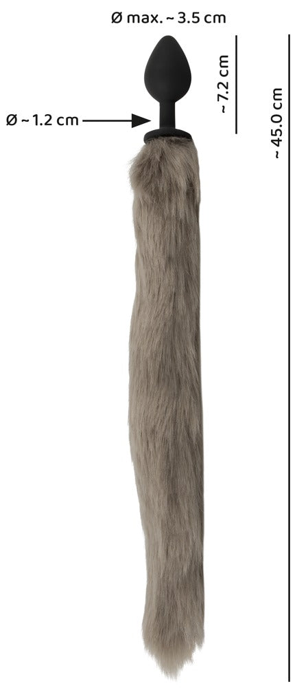 You2Toys fluffy tail anaalplug - Grijs - You2Toys - SKU: 50045860000