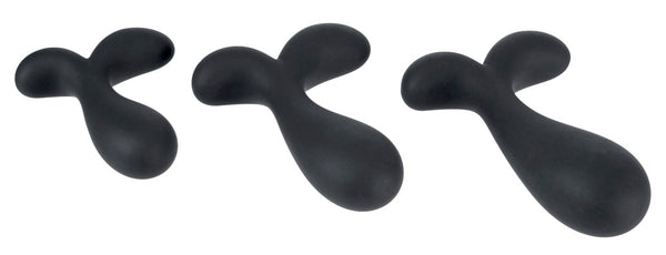 ANOS Butt plug trainingset met 3 prostaatstimulerende pluggen - Zwart - ANOS - SKU: 50052560000