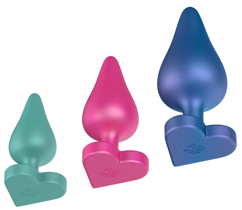 ROMP Anale trainingsset met 3 buttplugs - Glanzend