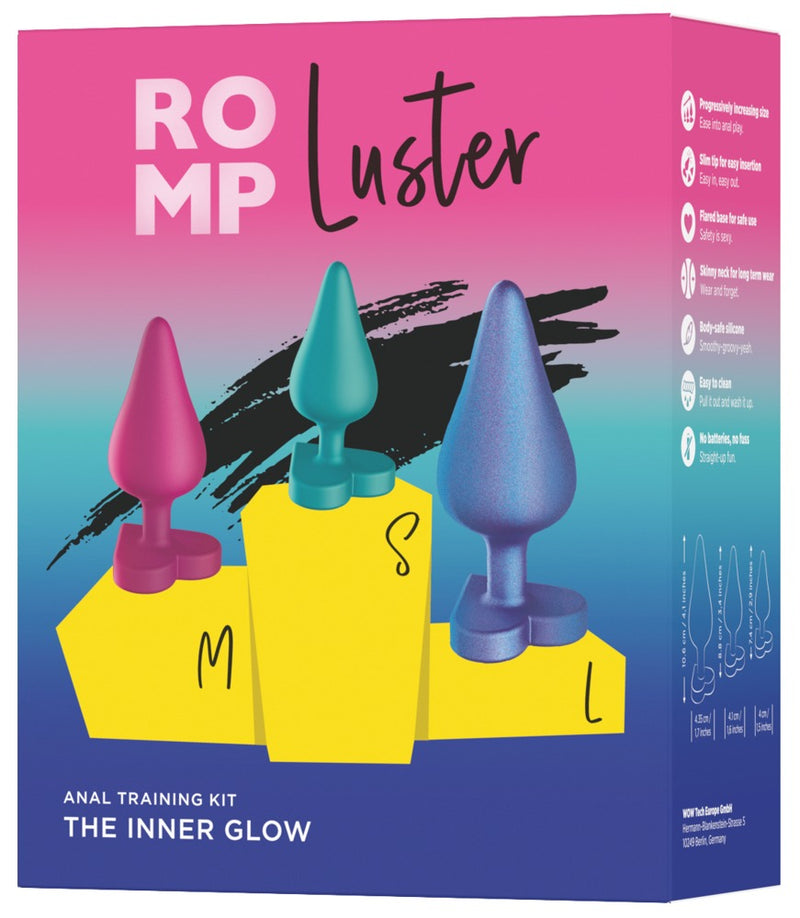 ROMP Anale trainingsset met 3 buttplugs - Glanzend