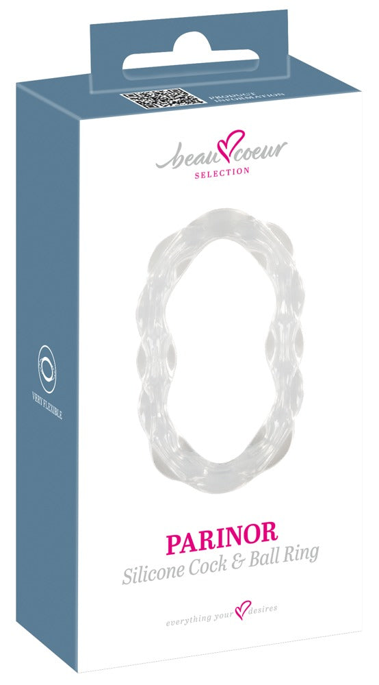 beau coeur cœur PARINOR cock & ball ring - Transparant - beau coeur - SKU: 50055660000