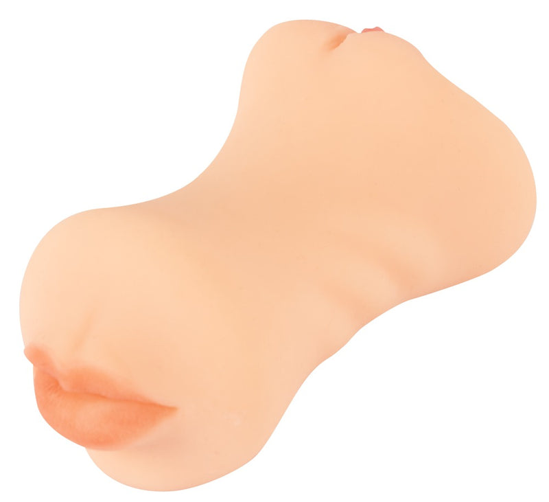 Nature Skin Masturbator 3-in-1 met realistische tunnels - Huidskleur