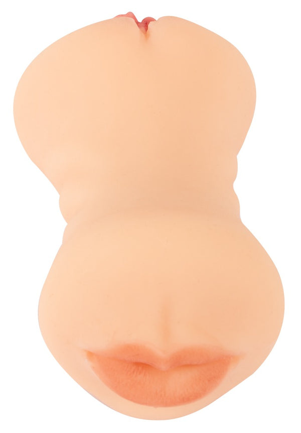 Nature Skin Masturbator 3-in-1 met realistische tunnels - Huidskleur - Nature Skin - SKU: 50056120000