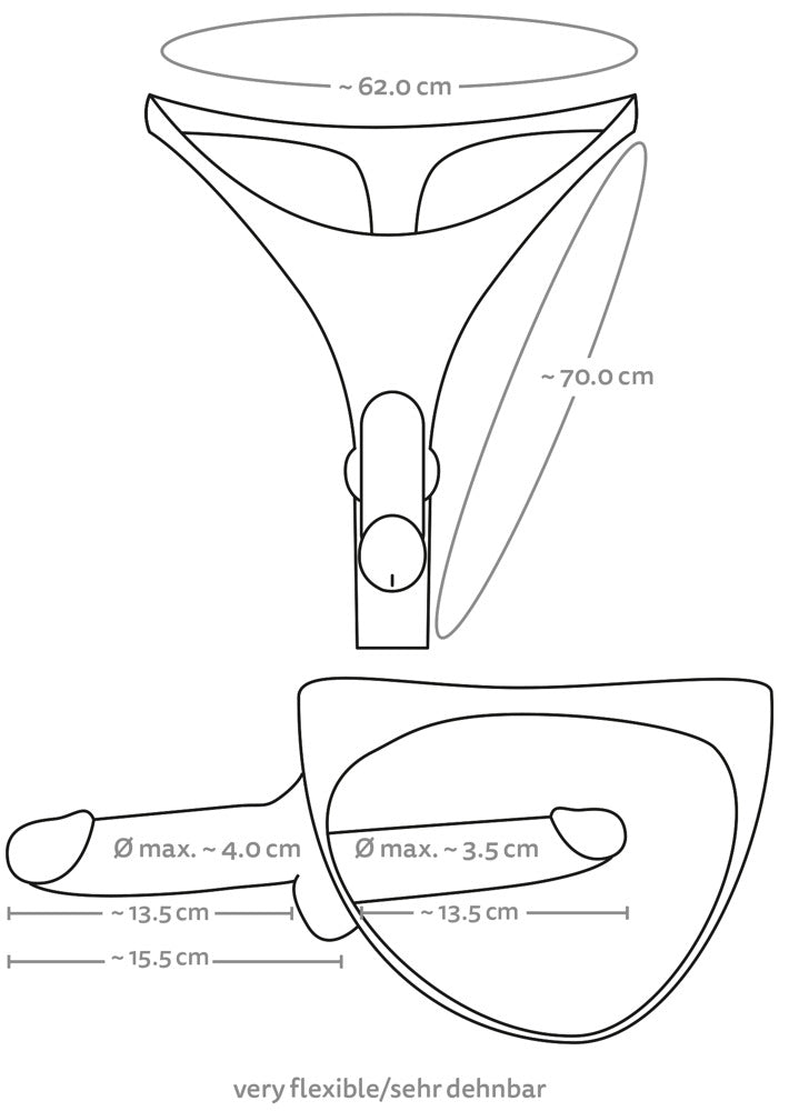 You2Toys Dubbel penis thong - Huidskleur Licht