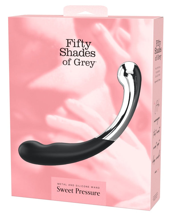 Fifty Shades of Grey Dubbele dildo gebogen met metaal en silicone - Zwart - Fifty Shades of Grey - SKU: 50060230000