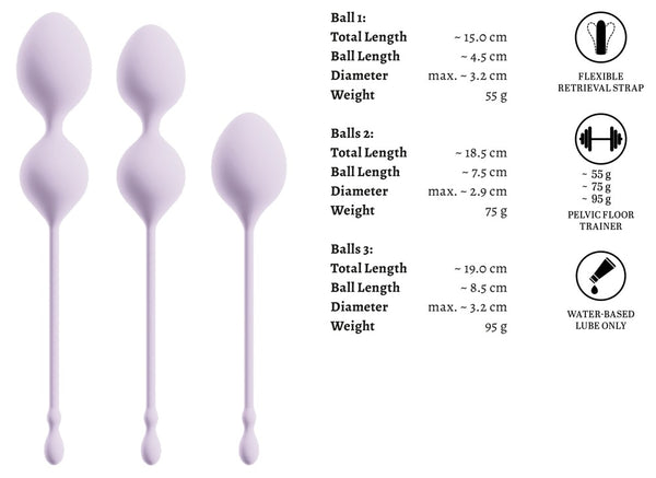 beau coeur Liefdesbal training set met 3 maten - Paars - beau coeur - SKU: 50062870000