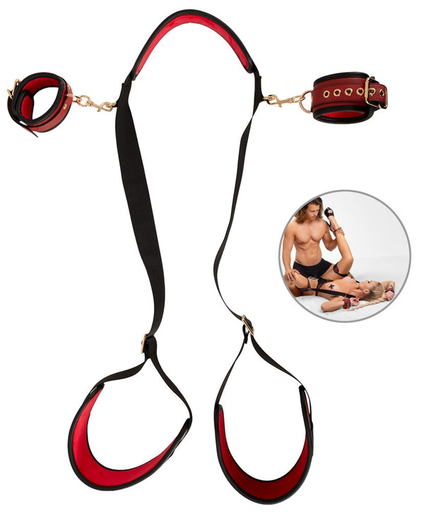 Bad Kitty Nek/beugel set met goud details - Zwart - Bad Kitty - SKU: 50066270000