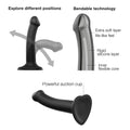 strap-on-me Dildo buigbaar met dubbele dichtheid - Zwart