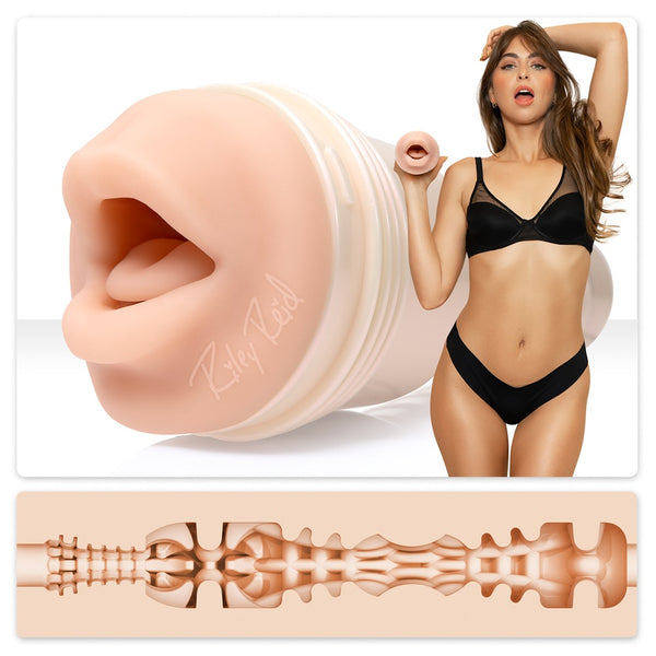Fleshlight Deep throat masturbator met realistische mondtextuur - Huidskleur - Fleshlight - SKU: 50074700000