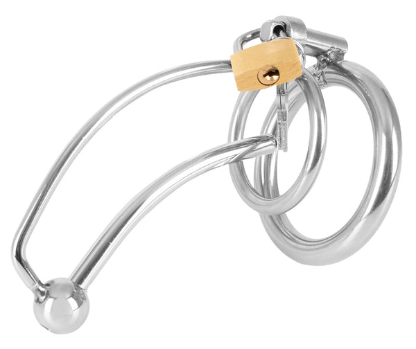 fetish Collection peniskooien met holle dilator - Zilver
