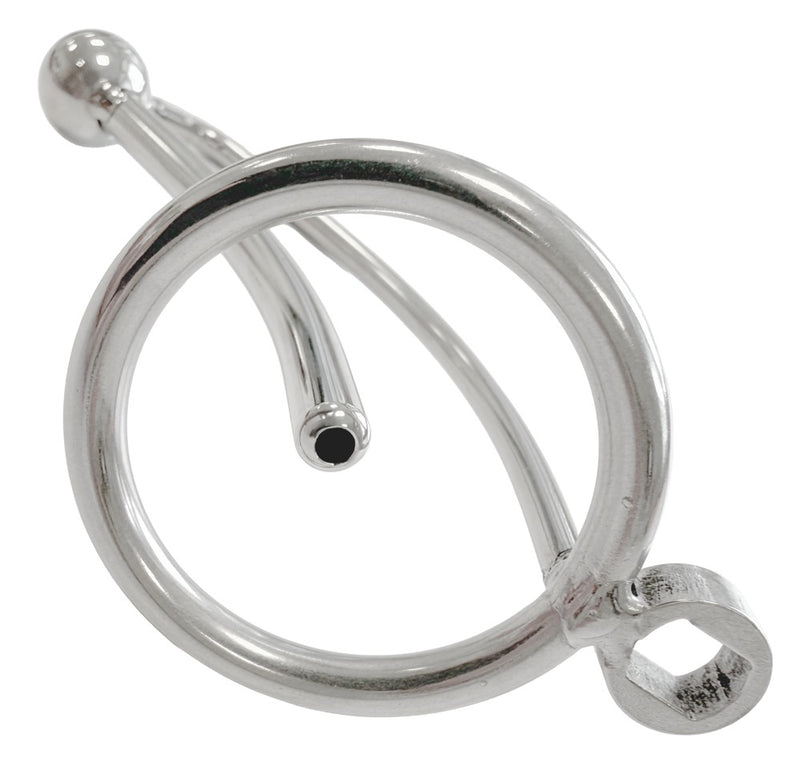 fetish Collection peniskooien met holle dilator - Zilver