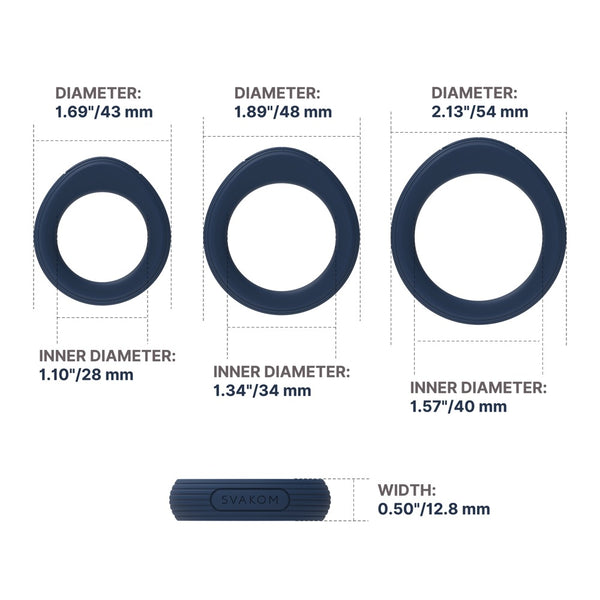SVAKOM Cockring set - Blauw - SVAKOM - SKU: 50082710000