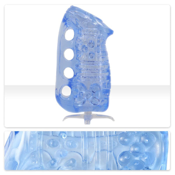 Fleshlight Fleshskins Grip Blue Ice masturbator - Blauw - Fleshlight - SKU: 50086200000